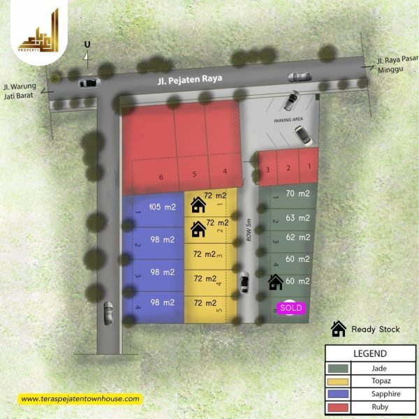 siteplan-teras-pejaten-townhouse-al-ghuroba-property-cluster-muslim-jakarta-selatan